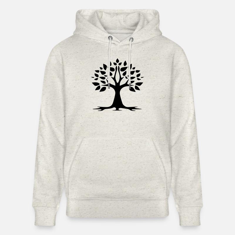 Stylized Tree Simple Tattoo Logo - Sweat à capuche bio CRUISER Stanley/Stella Unisexe - beige chiné