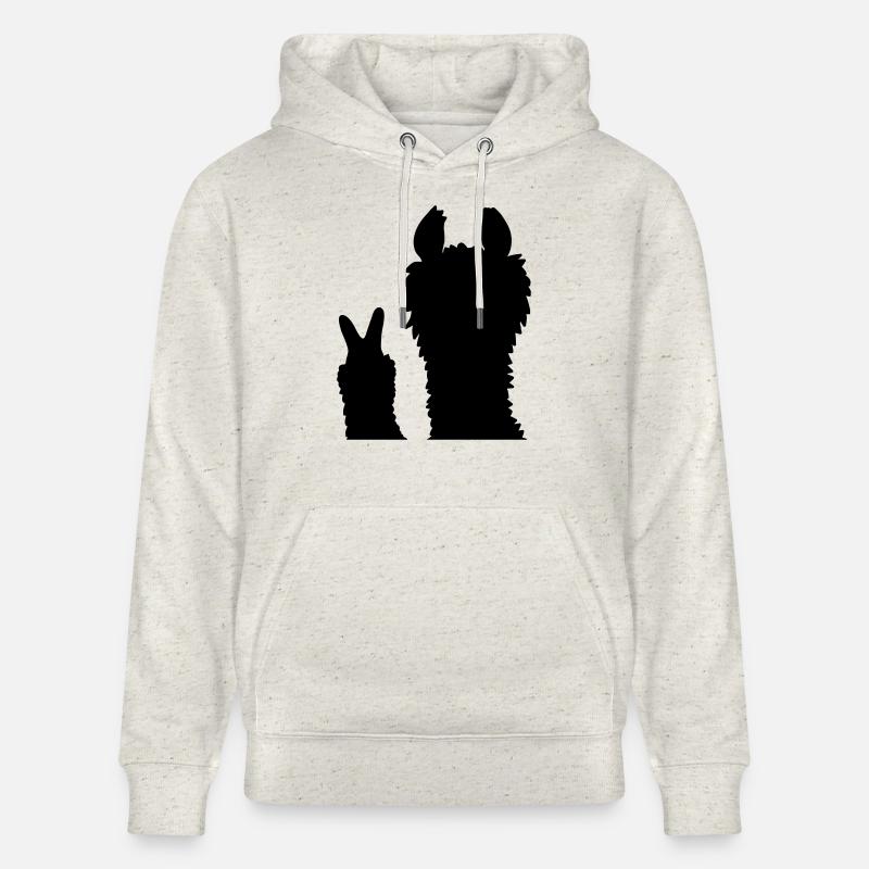 Silhouette aucun drame lama - Sweat à capuche bio CRUISER Stanley/Stella Unisexe - beige chiné