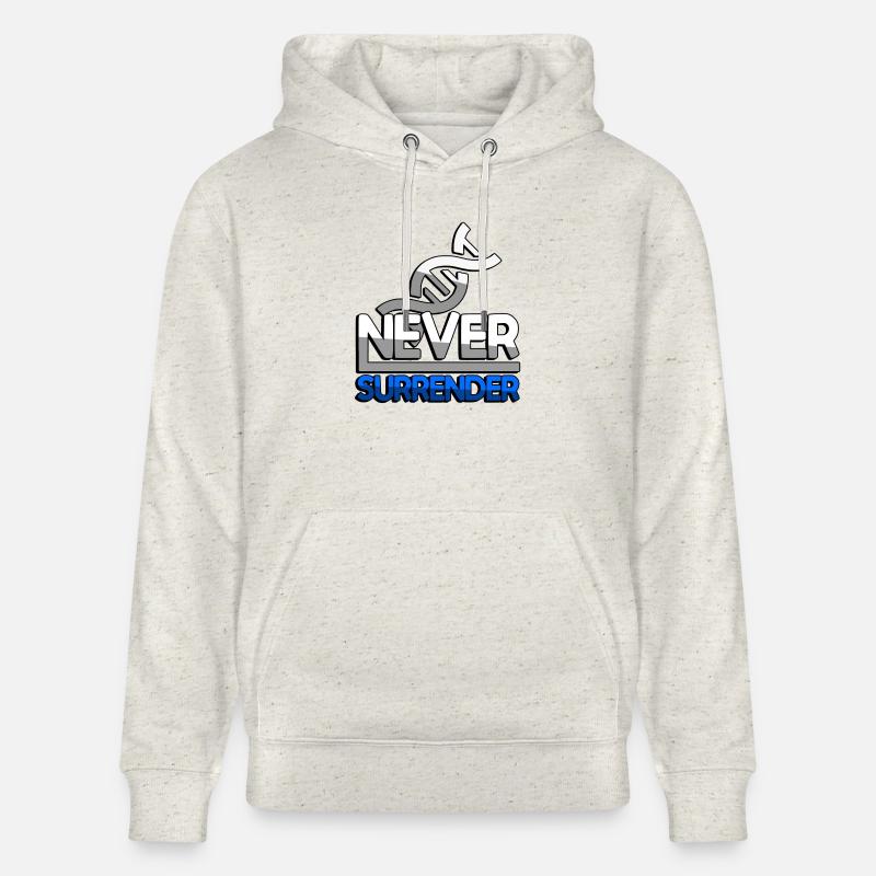NEVER SURRENDER (Bleu) + ADN - Jeux - Sweat à capuche bio CRUISER Stanley/Stella Unisexe - beige chiné
