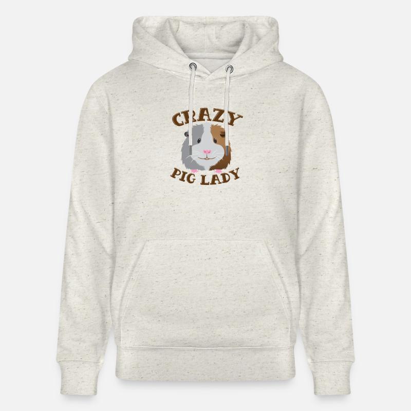 Dame cochon dinde cochon - Sweat à capuche bio CRUISER Stanley/Stella Unisexe - beige chiné