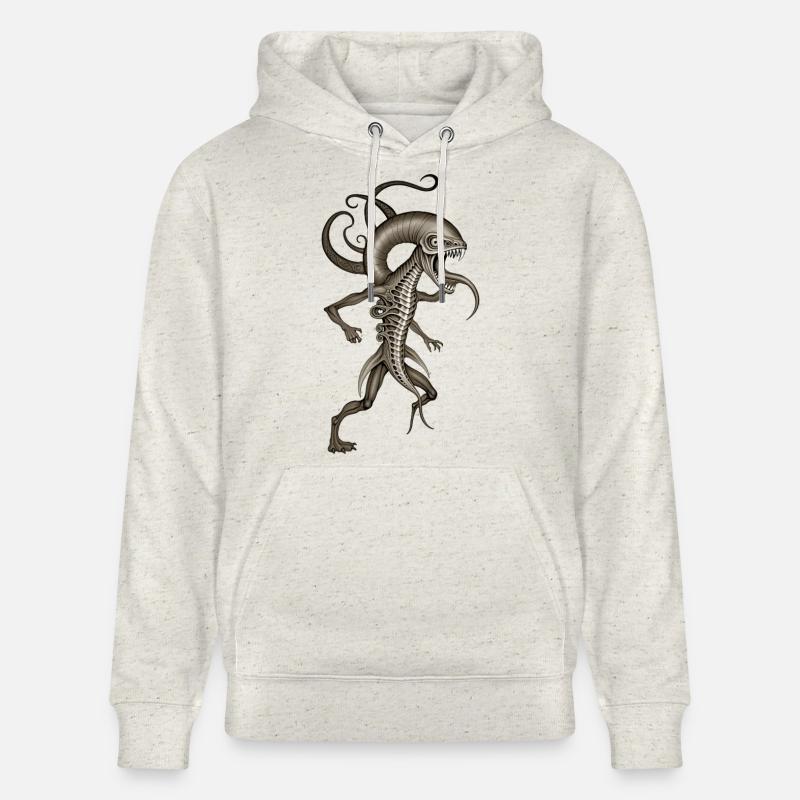 BUG #1 - dark hell - Sweat à capuche bio CRUISER Stanley/Stella Unisexe - beige chiné