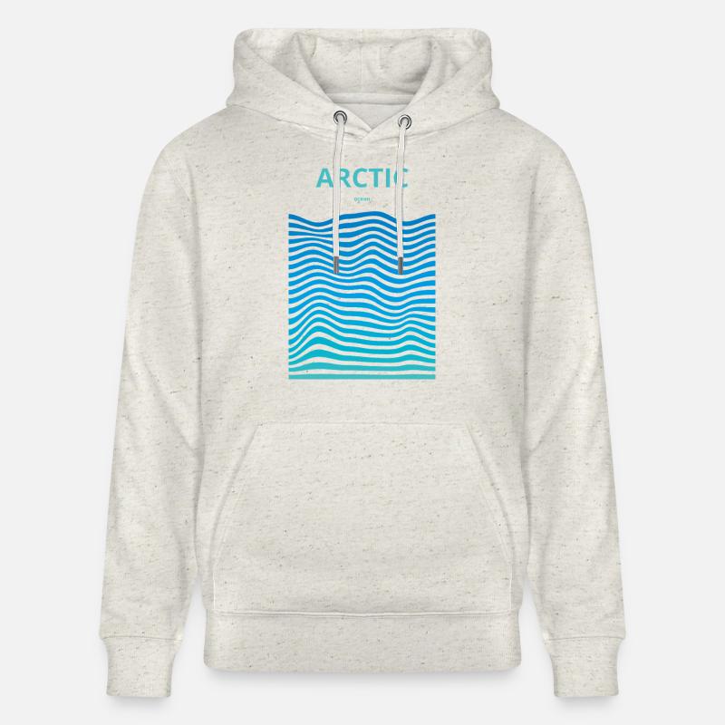 Océans dévastés : Arctique - Sweat à capuche bio CRUISER Stanley/Stella Unisexe - beige chiné