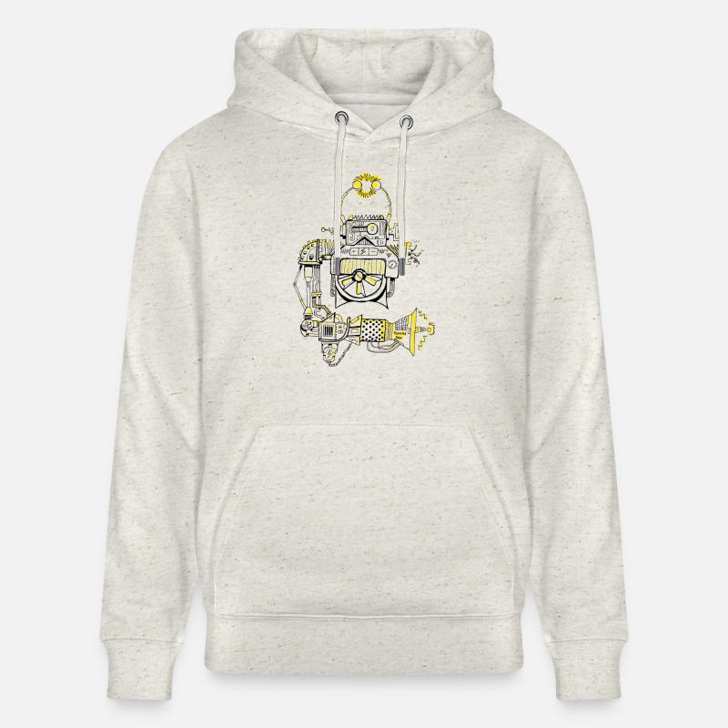 Robot Plasmabuilder - Sweat à capuche bio CRUISER Stanley/Stella Unisexe - beige chiné