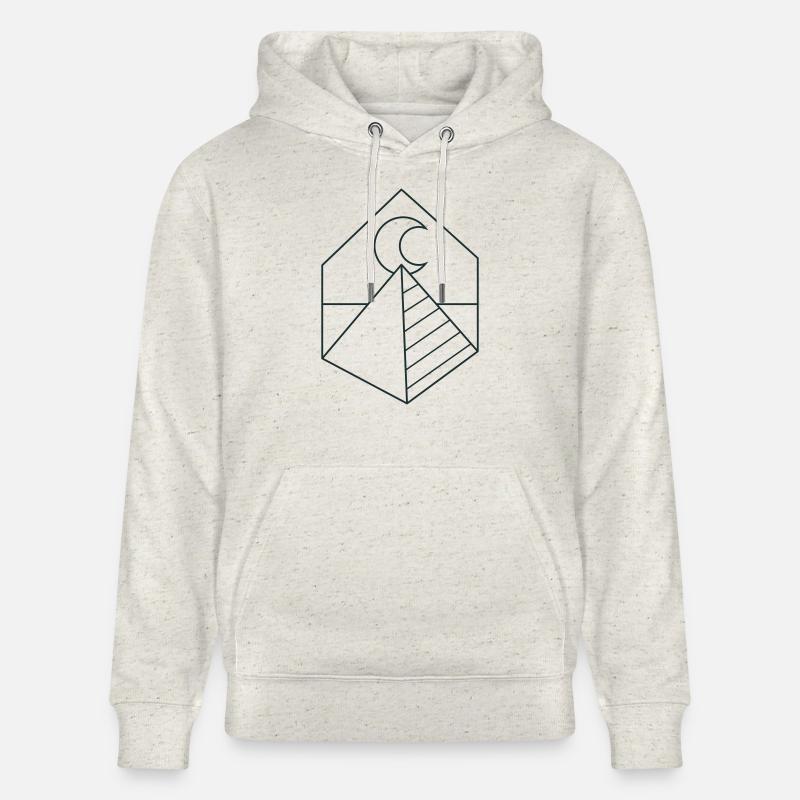 Pyramide BOHO sur la lune - Sweat à capuche bio CRUISER Stanley/Stella Unisexe - beige chiné