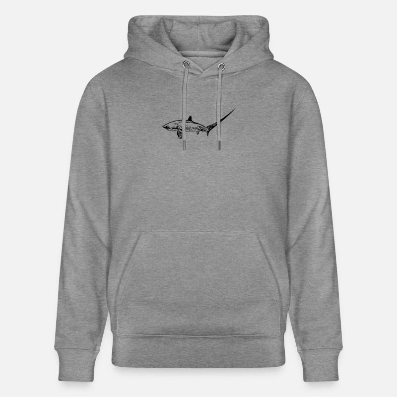 Requin renard élégant - Sweat à capuche bio CRUISER Stanley/Stella Unisexe - gris clair marbré