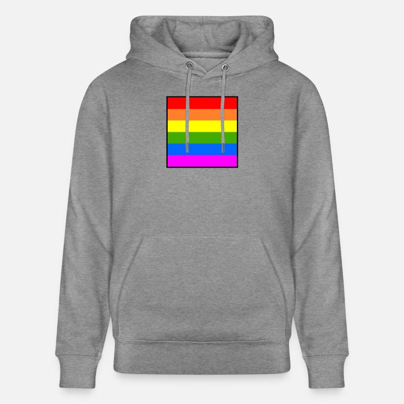 Drapeau arc-en-ciel Drapeau LGBT arc-en-ciel - Sweat à capuche bio CRUISER Stanley/Stella Unisexe - gris clair marbré