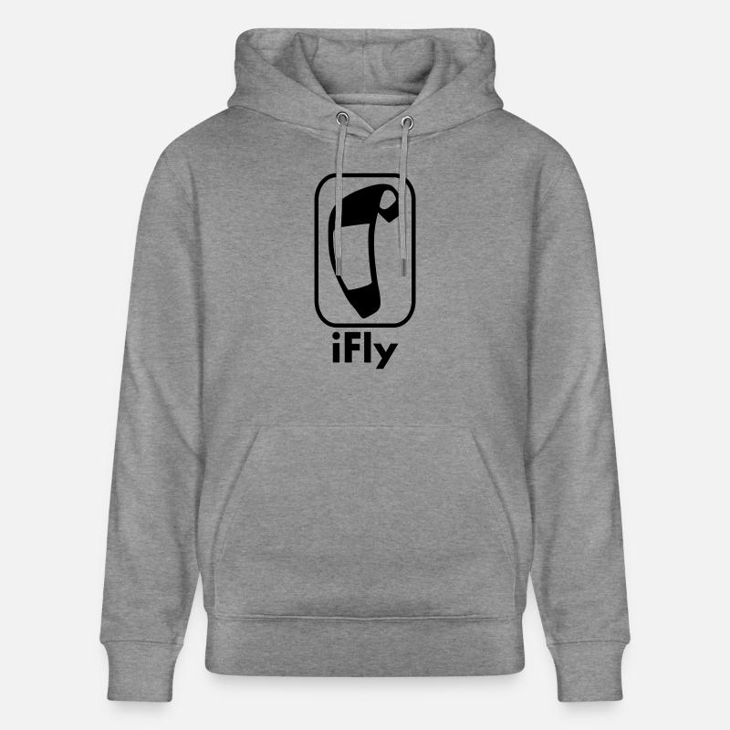 i_fly_vec_1 de - Stanley/Stella Unisex Bio-Hoodie CRUISER  - Hellgrau marmoriert