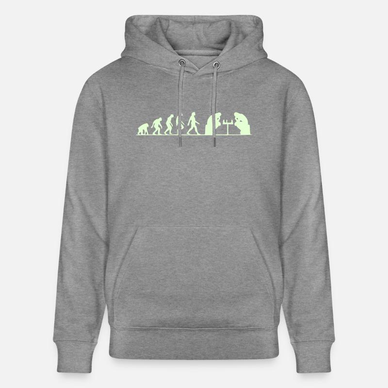 évolution échec - Sweat à capuche bio CRUISER Stanley/Stella Unisexe - gris clair marbré