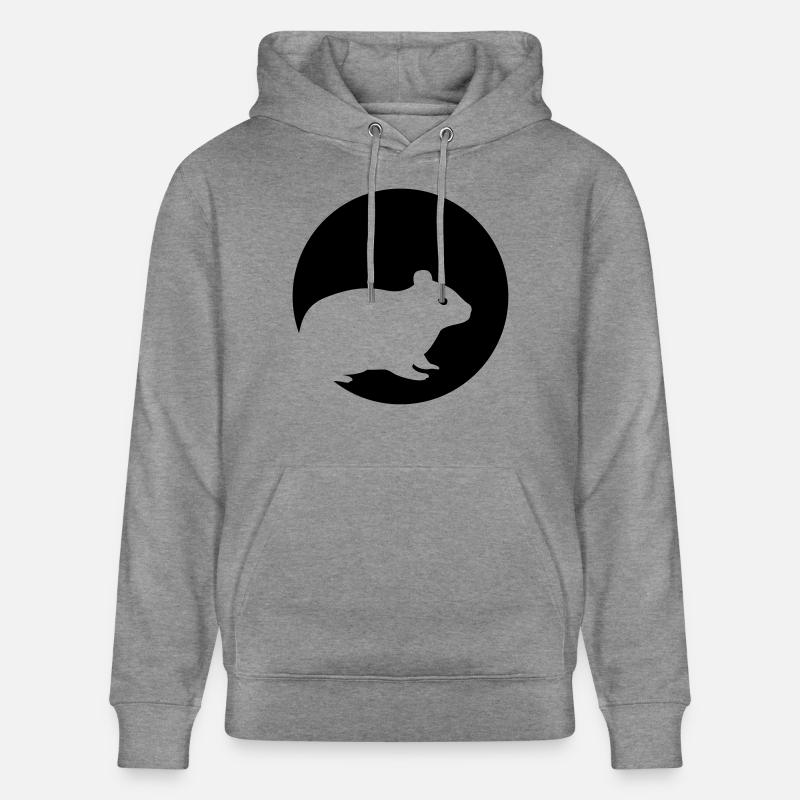 Hamster In The Moon - Sweat à capuche bio CRUISER Stanley/Stella Unisexe - gris clair marbré
