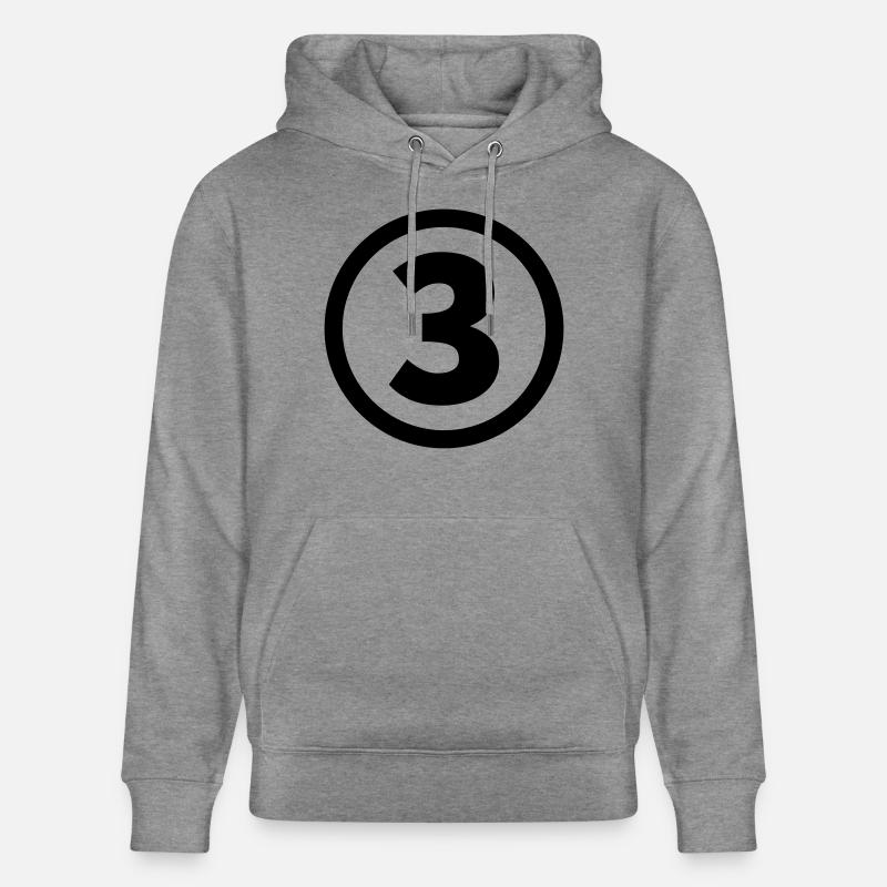 number three numéro trois - Sweat à capuche bio CRUISER Stanley/Stella Unisexe - gris clair marbré
