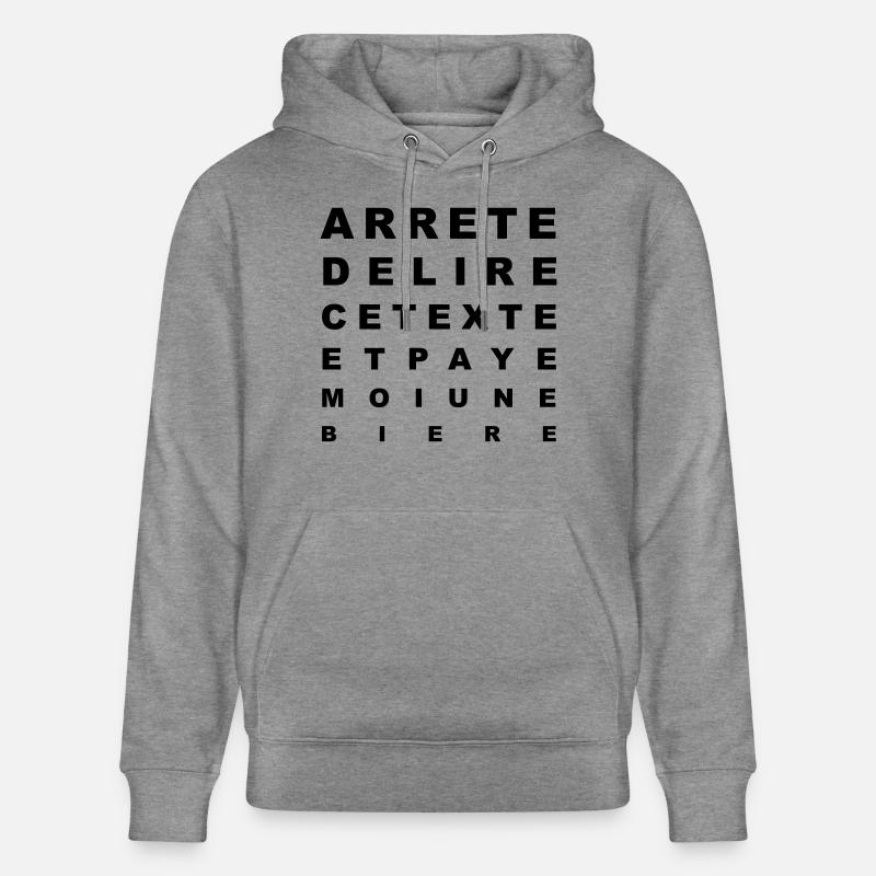 Paye moi une bière - Sweat à capuche bio CRUISER Stanley/Stella Unisexe - gris clair marbré