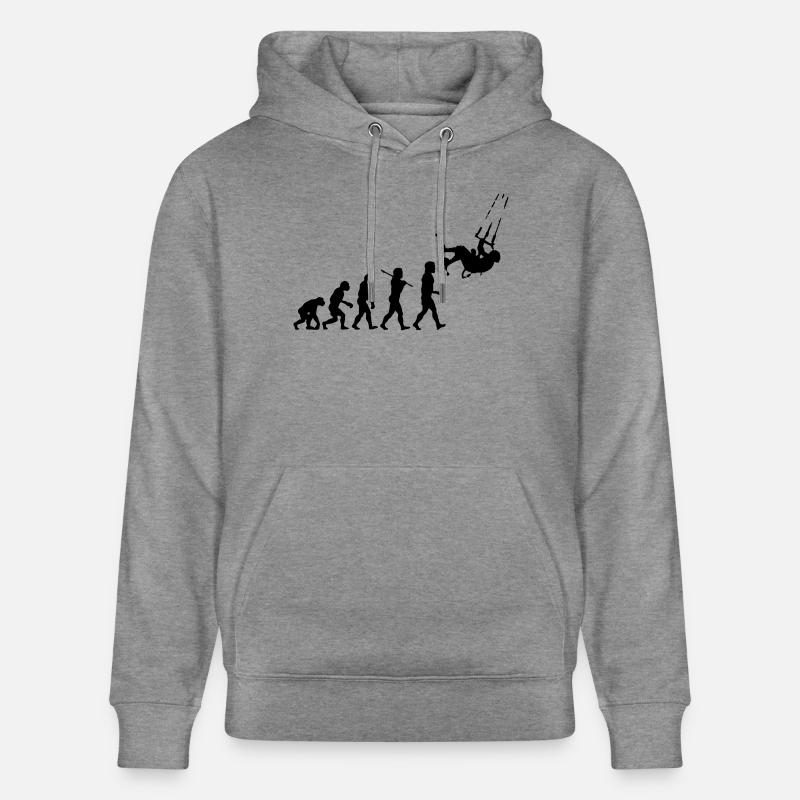 Kitesurf Evolution - Sweat à capuche bio CRUISER Stanley/Stella Unisexe - gris clair marbré