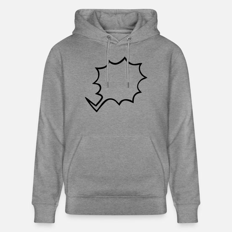 BD bulle phylactère cri annonce - Sweat à capuche bio CRUISER Stanley/Stella Unisexe - gris clair marbré
