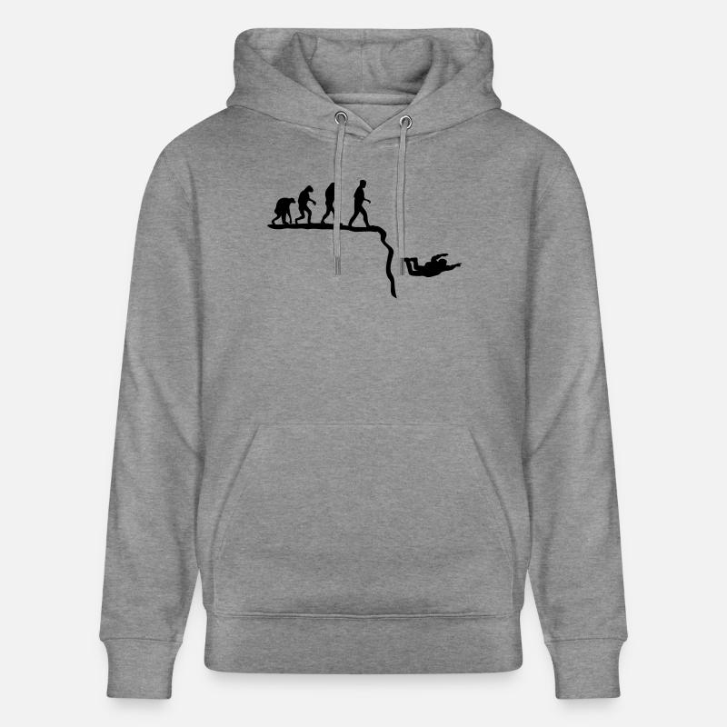 base jumping evolution - Sweat à capuche bio CRUISER Stanley/Stella Unisexe - gris clair marbré