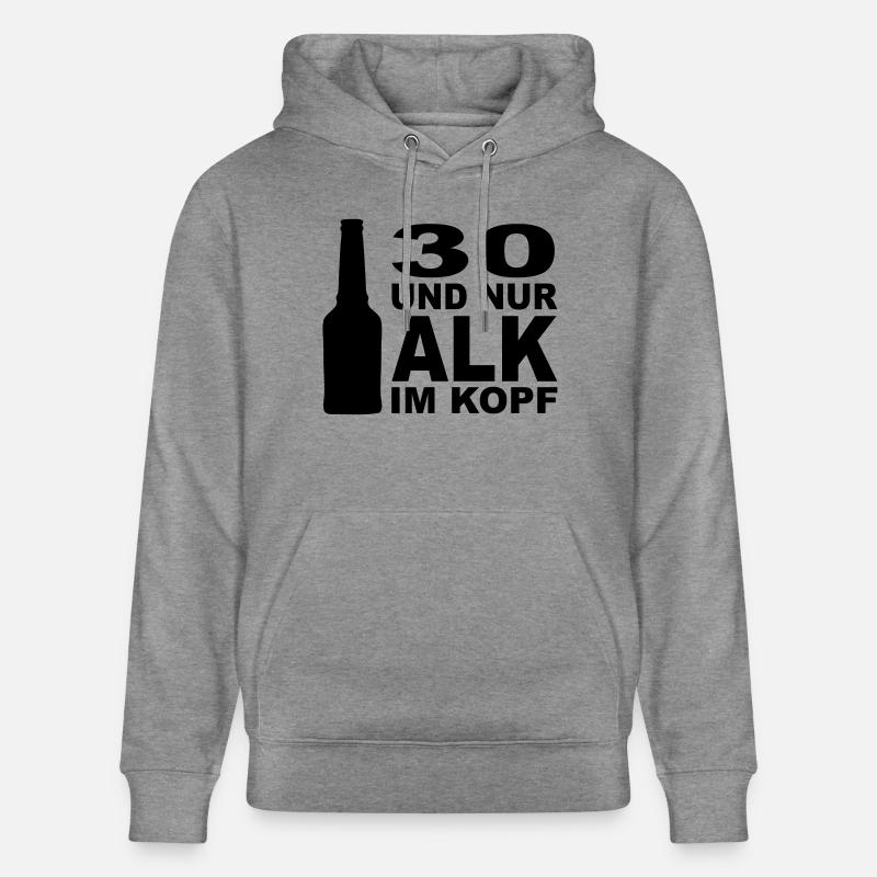 30_alk_im_kopf - Sweat à capuche bio CRUISER Stanley/Stella Unisexe - gris clair marbré