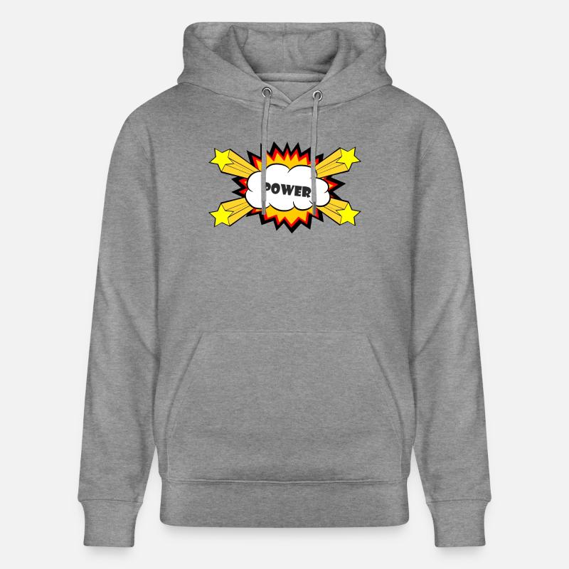 Puissance Comic Explosion - Sweat à capuche bio CRUISER Stanley/Stella Unisexe - gris clair marbré