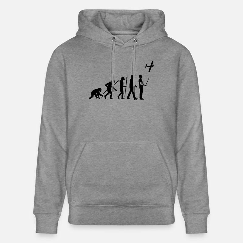 evolution_modellflieger_b_1c - Sweat à capuche bio CRUISER Stanley/Stella Unisexe - gris clair marbré