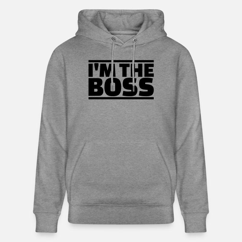 I’m the boss - Sweat à capuche bio CRUISER Stanley/Stella Unisexe - gris clair marbré