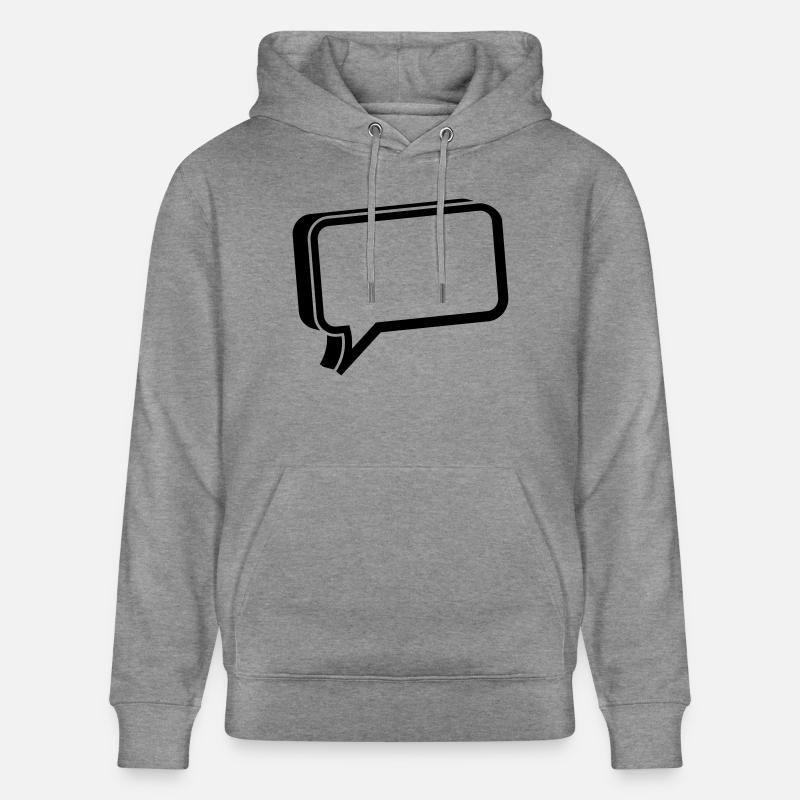 bulle de parole 3d - Sweat à capuche bio CRUISER Stanley/Stella Unisexe - gris clair marbré