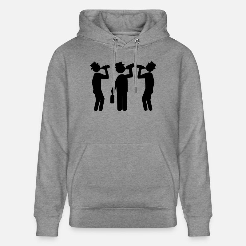 Drinking Team - Stanley/Stella Unisex Bio-Hoodie CRUISER  - Hellgrau marmoriert