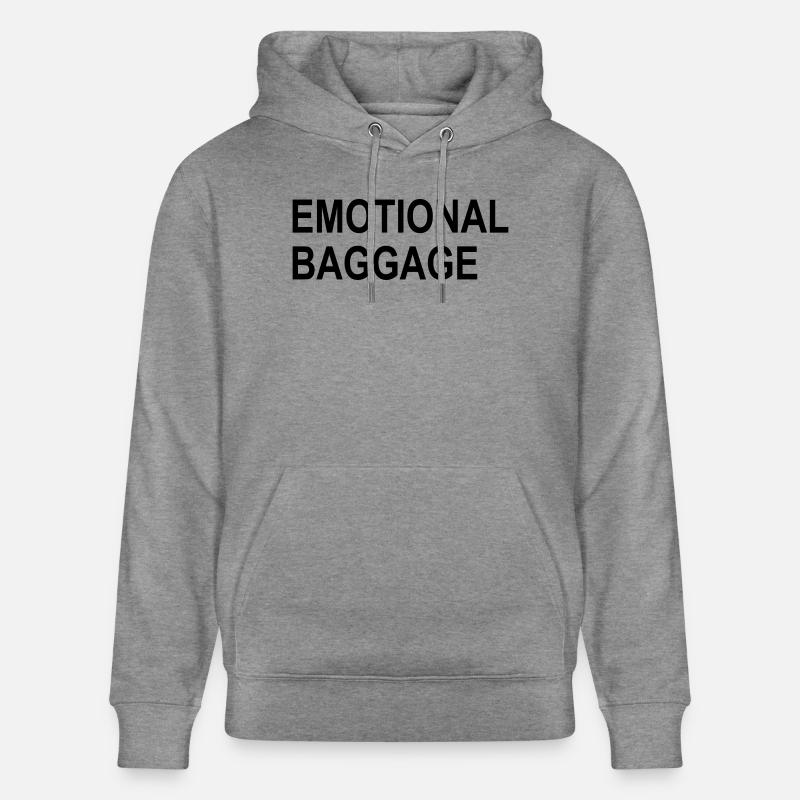 2541614 123402281 baggage émotionnel - Sweat à capuche bio CRUISER Stanley/Stella Unisexe - gris clair marbré