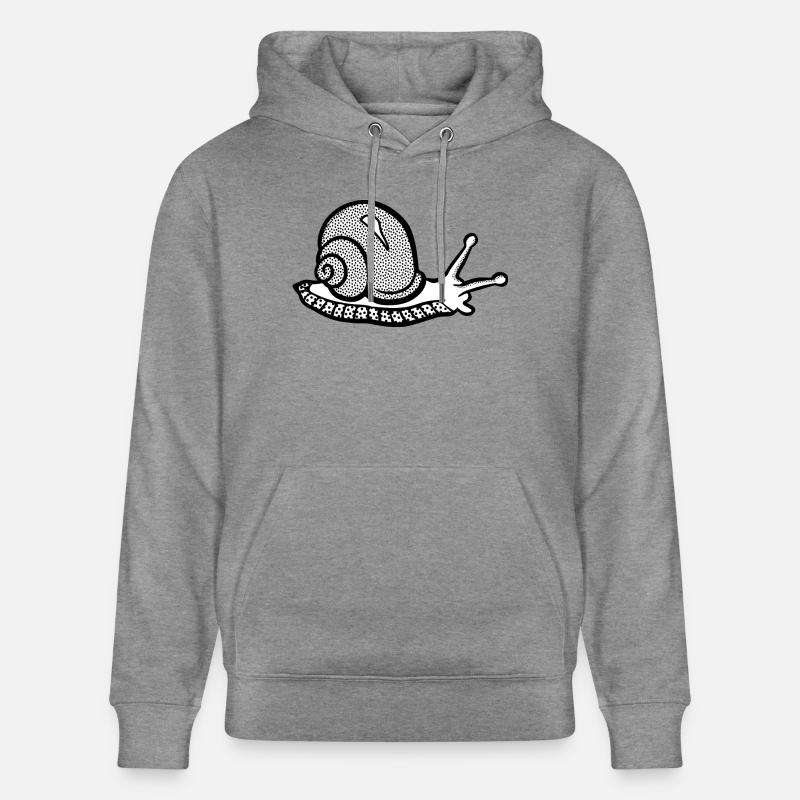 Snail noir et withe - Sweat à capuche bio CRUISER Stanley/Stella Unisexe - gris clair marbré