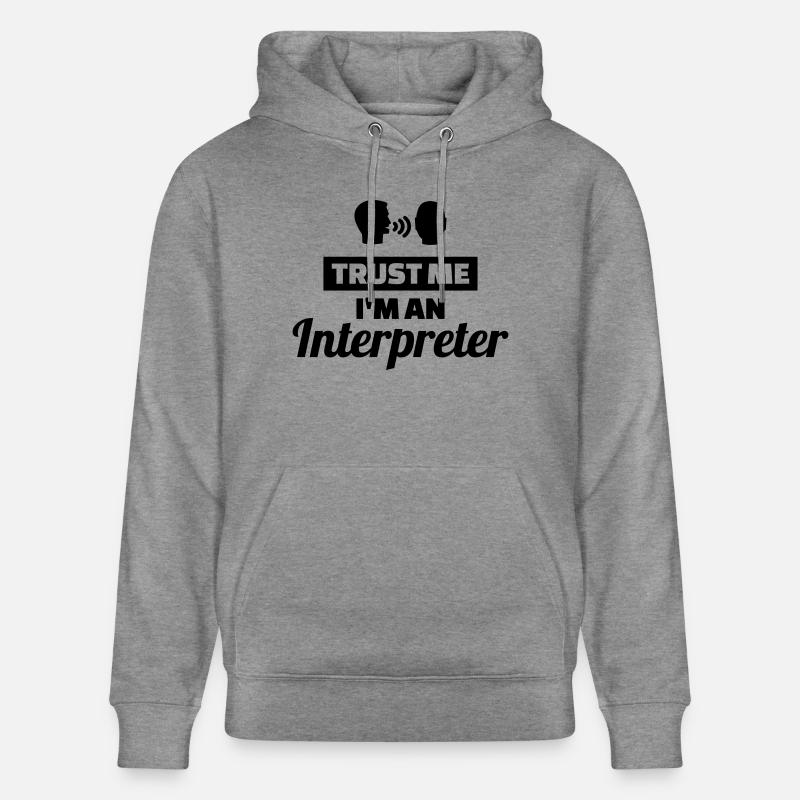 Dolmetscher - Stanley/Stella Unisex Bio-Hoodie CRUISER  - Hellgrau marmoriert