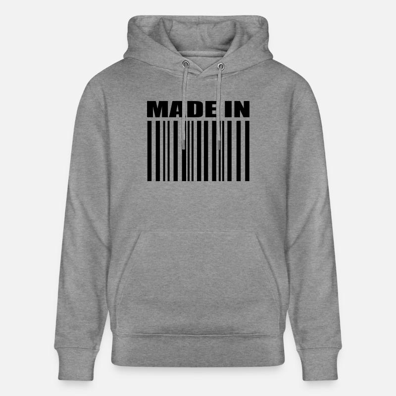Barcode - Stanley/Stella Unisex Bio-Hoodie CRUISER  - Hellgrau marmoriert
