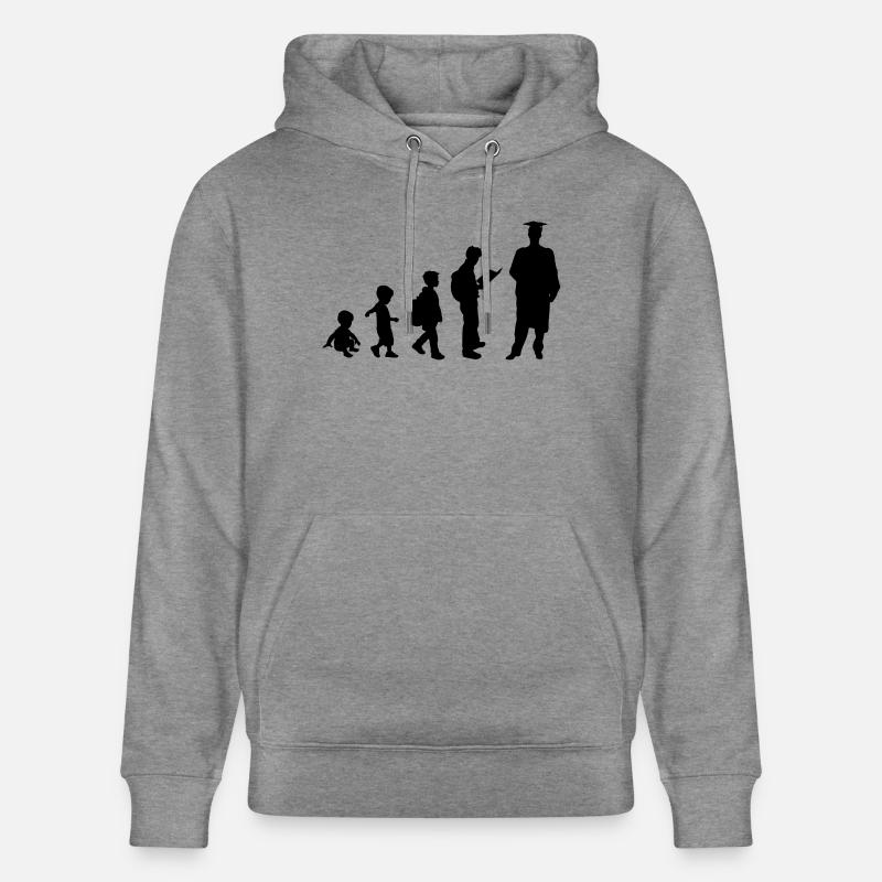 Évolution de la graduation - Sweat à capuche bio CRUISER Stanley/Stella Unisexe - gris clair marbré