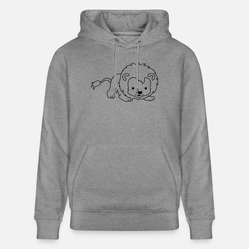 kleiner_loewe_01 - Sweat à capuche bio CRUISER Stanley/Stella Unisexe - gris clair marbré