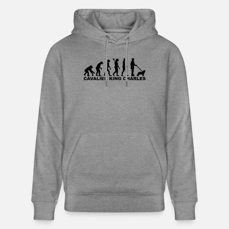 Cavalier King Charles - Sweat à capuche bio CRUISER Stanley/Stella Unisexe - gris clair marbré