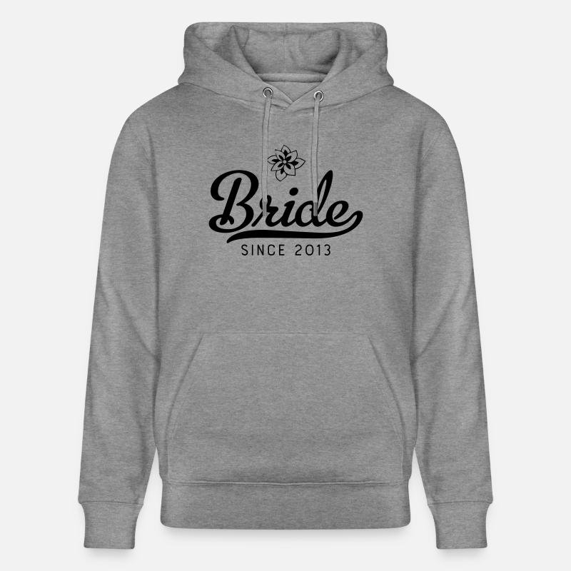 Bride since 2013 - Stanley/Stella Unisex Bio-Hoodie CRUISER  - Hellgrau marmoriert