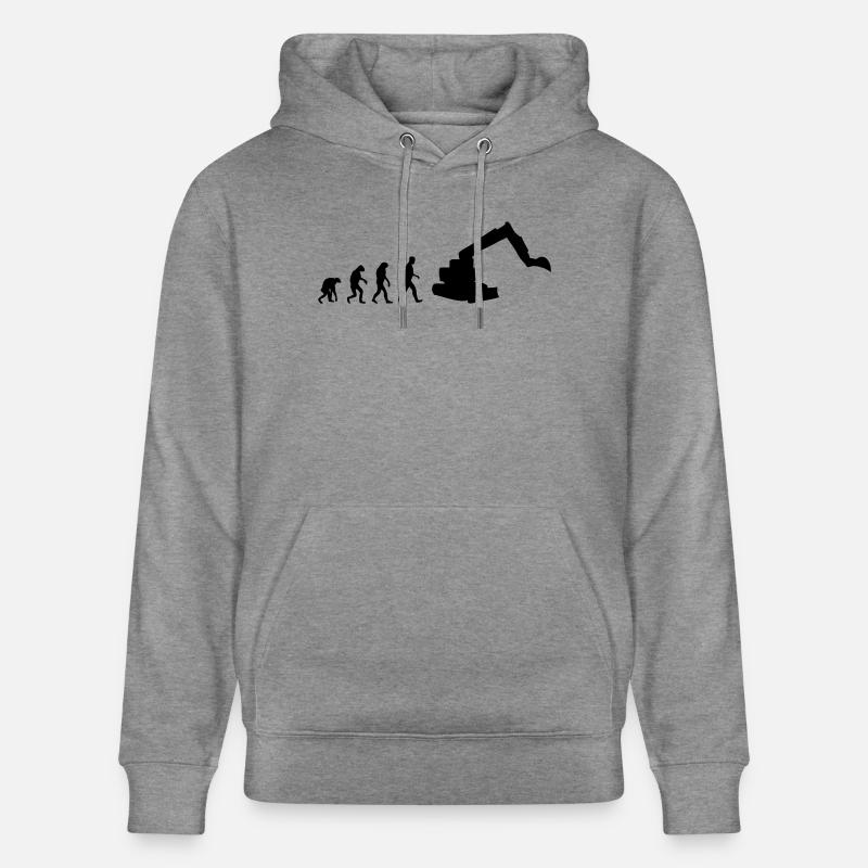 digger evolution - Stanley/Stella CRUISER Unisex Organic Hoodie - slub heather grey