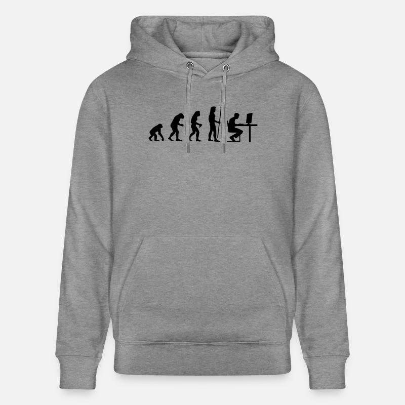 evolution_pc_gamer2 - Stanley/Stella Unisex Bio-Hoodie CRUISER  - Hellgrau marmoriert