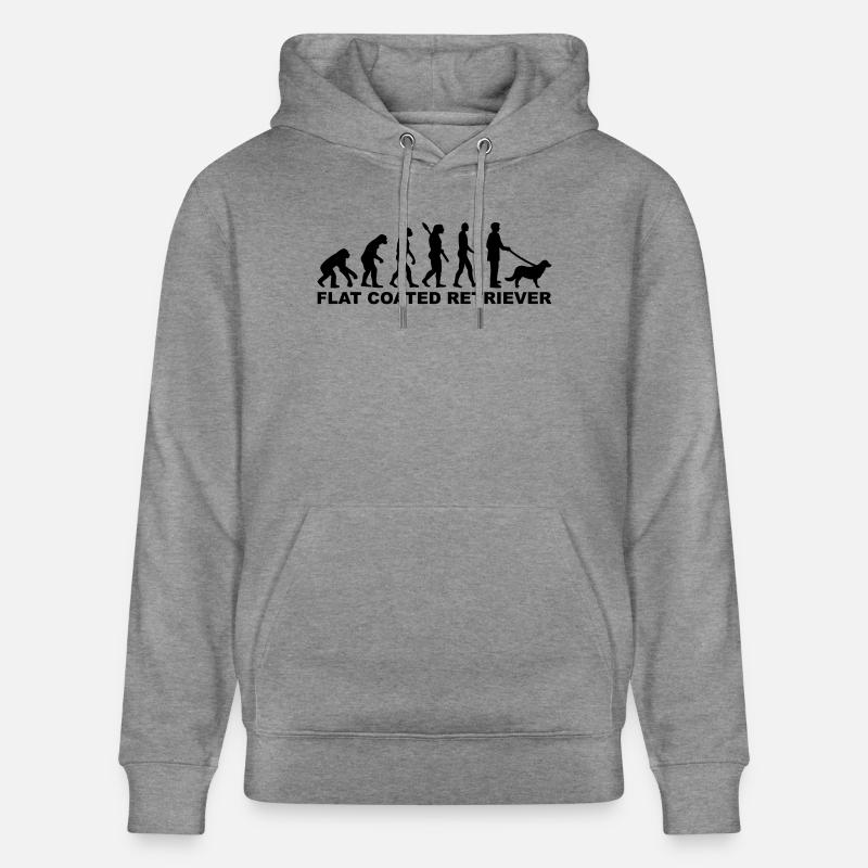 Flat Coated Retriever - Sweat à capuche bio CRUISER Stanley/Stella Unisexe - gris clair marbré