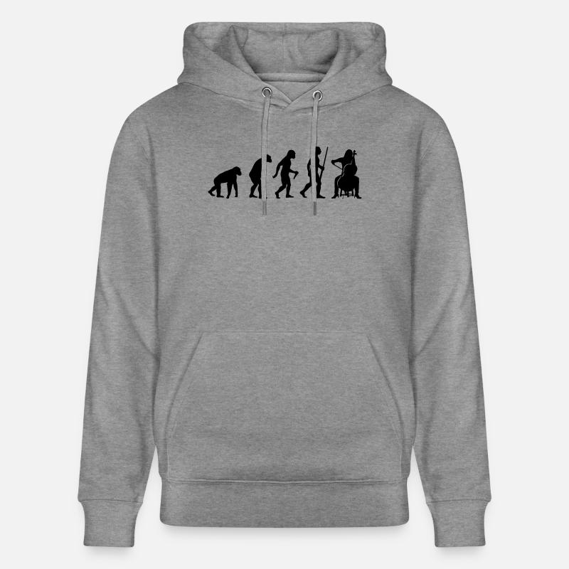 Cello Player Evolution - Stanley/Stella Unisex Bio-Hoodie CRUISER  - Hellgrau marmoriert