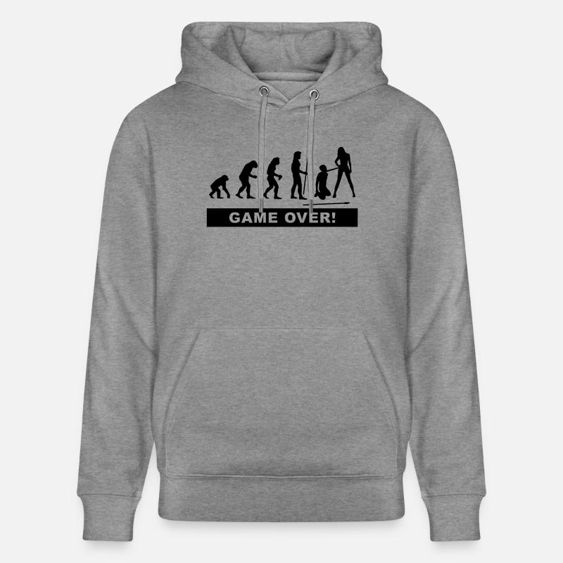 evolution_wedding2 - Sweat à capuche bio CRUISER Stanley/Stella Unisexe - gris clair marbré