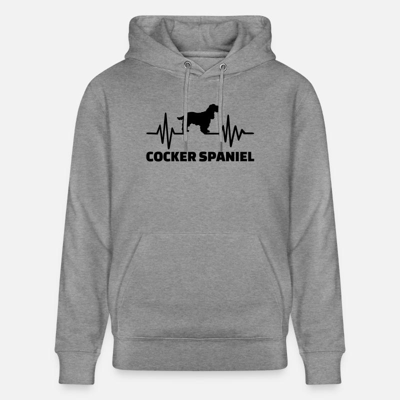 Cocker Spaniel - Sweat à capuche bio CRUISER Stanley/Stella Unisexe - gris clair marbré