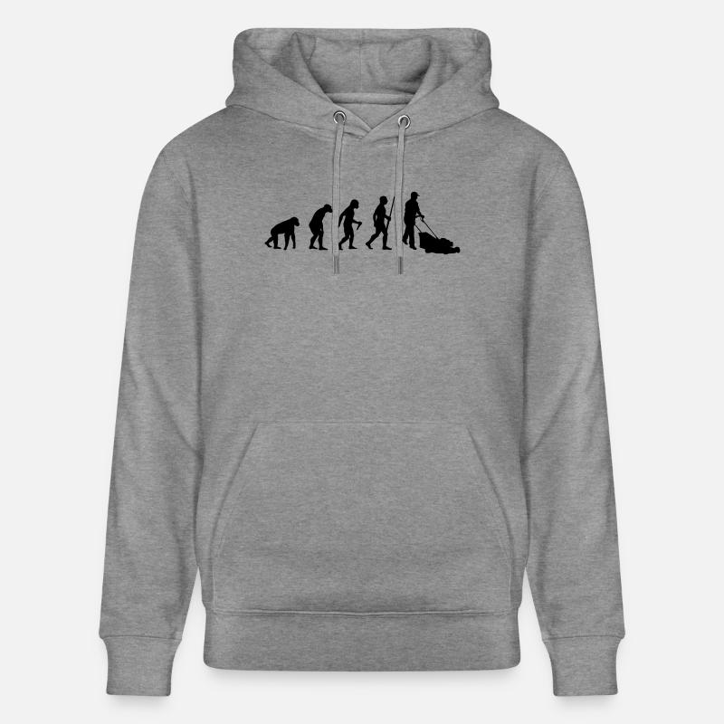 Évolution des jardiniers - Sweat à capuche bio CRUISER Stanley/Stella Unisexe - gris clair marbré