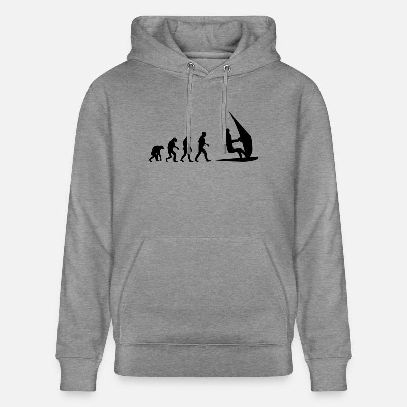 windsurf evolution - Stanley/Stella Unisex Bio-Hoodie CRUISER  - Hellgrau marmoriert