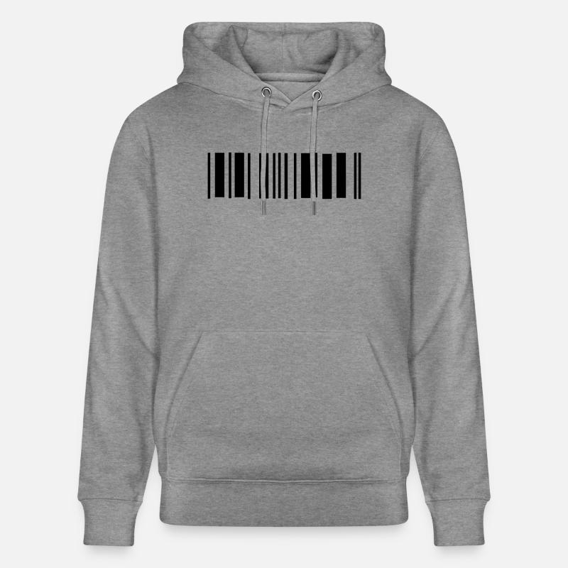 barcode - Sweat à capuche bio CRUISER Stanley/Stella Unisexe - gris clair marbré
