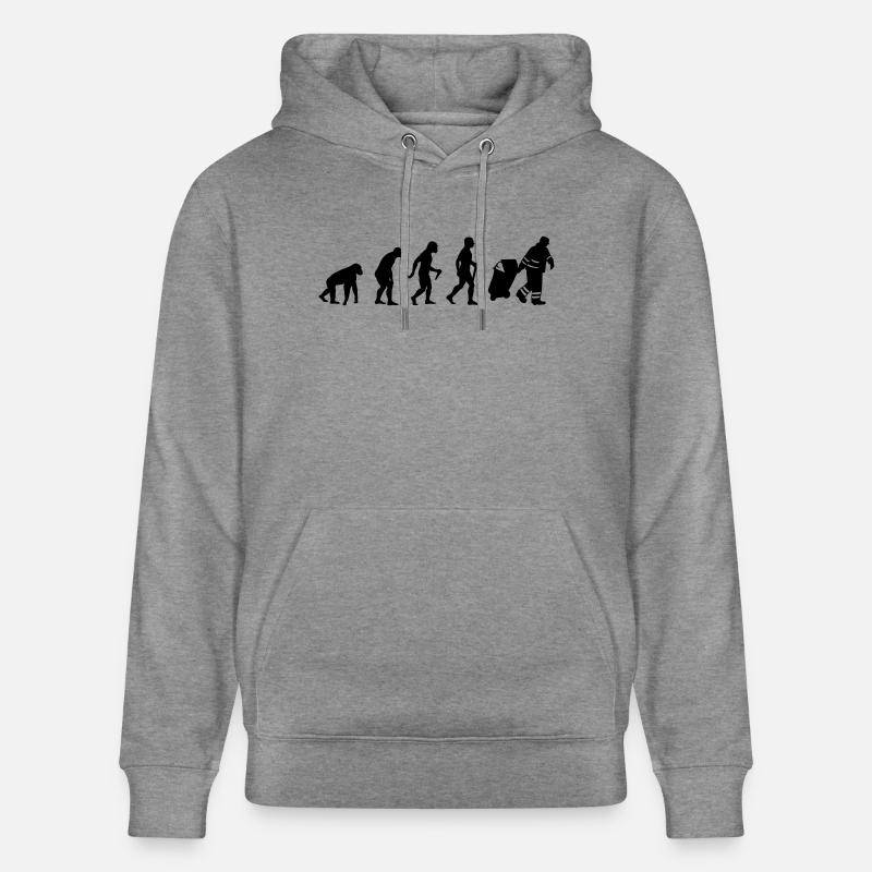 Garbage Man evolution - Stanley/Stella Unisex Bio-Hoodie CRUISER - Hellgrau marmoriert