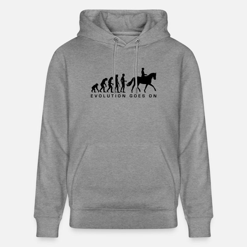 evolution_reiter_b - Sweat à capuche bio CRUISER Stanley/Stella Unisexe - gris clair marbré