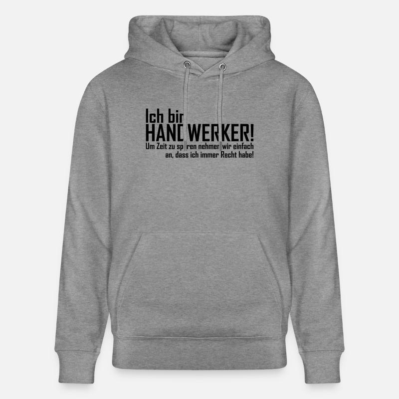 ich bin handwerker - Stanley/Stella Unisex Bio-Hoodie CRUISER  - Hellgrau marmoriert