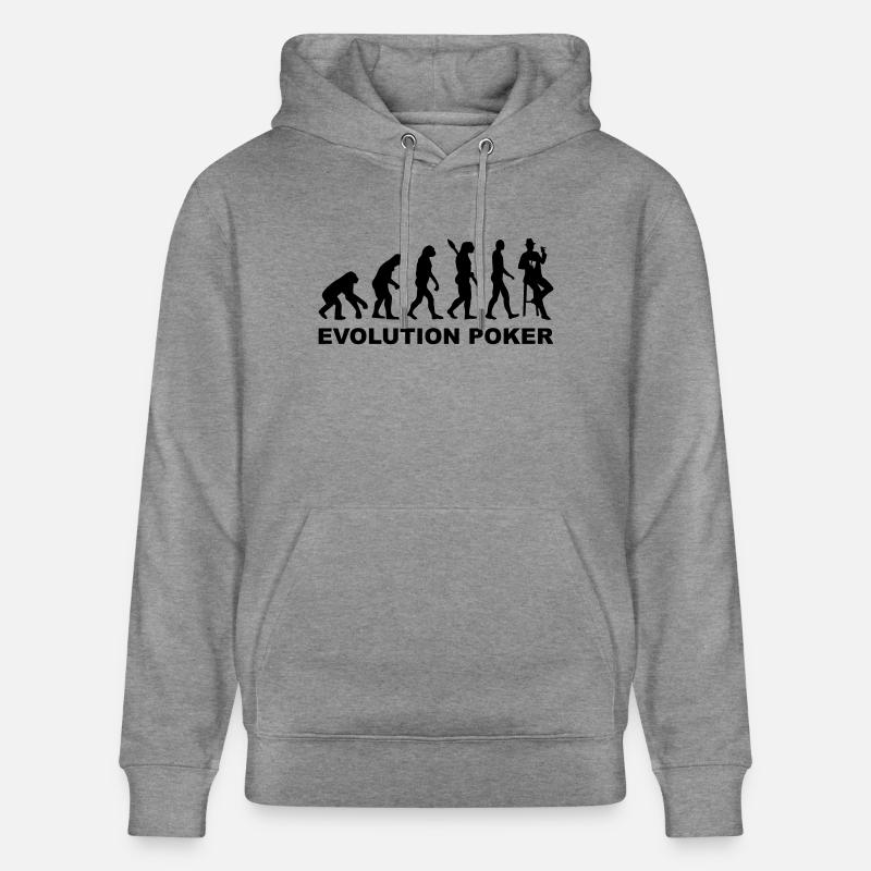 Evolution Poker - Sweat à capuche bio CRUISER Stanley/Stella Unisexe - gris clair marbré