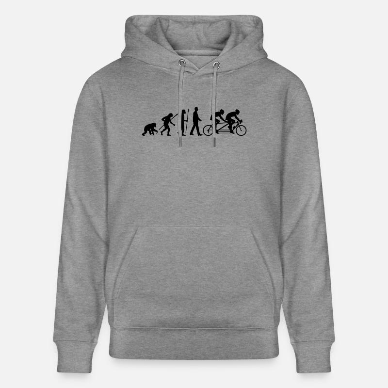Evolution Tandem Radfahrer - Stanley/Stella Unisex Bio-Hoodie CRUISER  - Hellgrau marmoriert