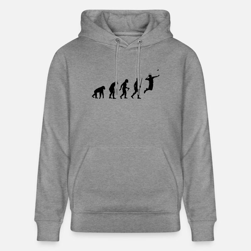 L'évolution du badminton - Sweat à capuche bio CRUISER Stanley/Stella Unisexe - gris clair marbré