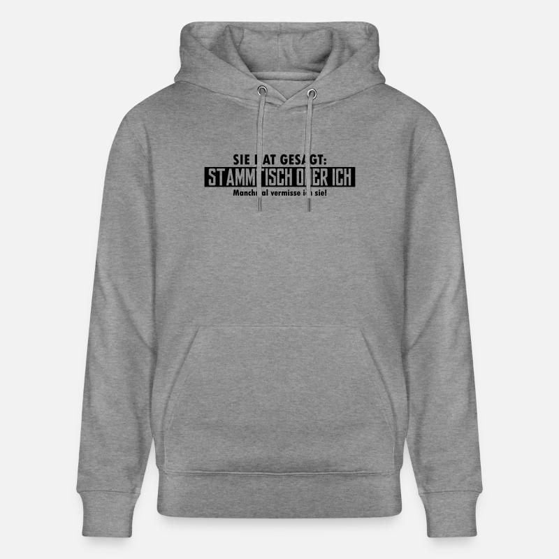 stammtisch oder ich - Stanley/Stella Unisex Bio-Hoodie CRUISER  - Hellgrau marmoriert