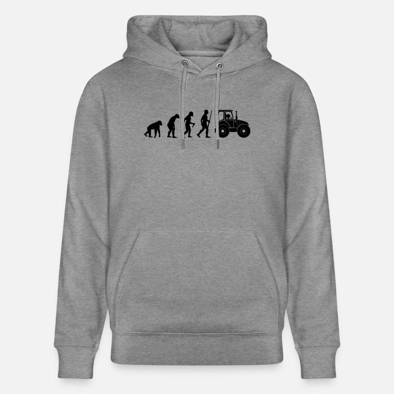Tracteur Evolution Farmer - Sweat à capuche bio CRUISER Stanley/Stella Unisexe - gris clair marbré