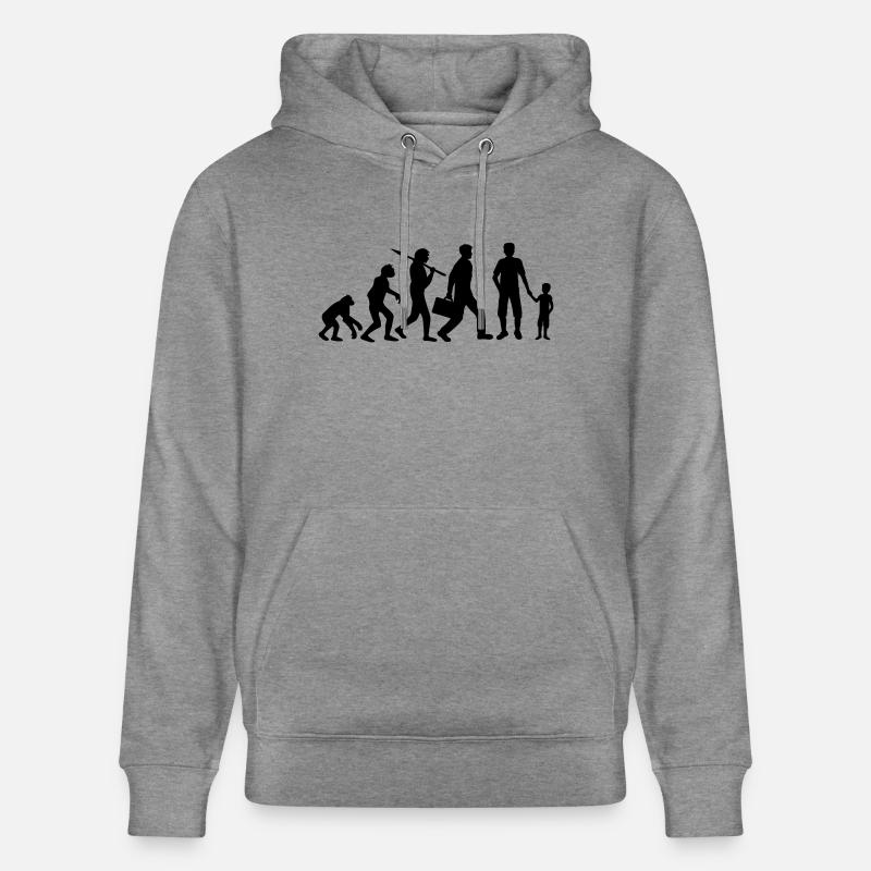 Fier papa Jeune Évolution - Sweat à capuche bio CRUISER Stanley/Stella Unisexe - gris clair marbré